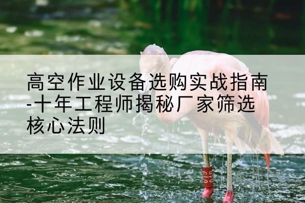 临泉剪叉式升降机厂家-高空作业设备选购实战指南-十年工程师揭秘厂家筛选核心法则