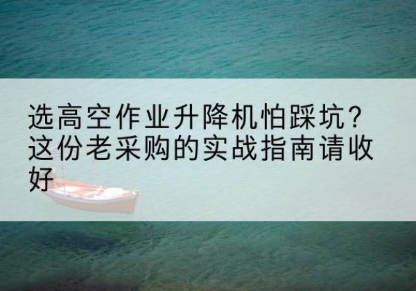 临泉高空作业升降机厂家推荐-选高空作业升降机怕踩坑？这份老采购的实战指南请收好